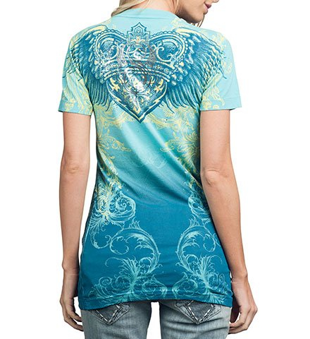 Жіноча футболка Sinful by Affliction CRAFTWORK V-Neck купити